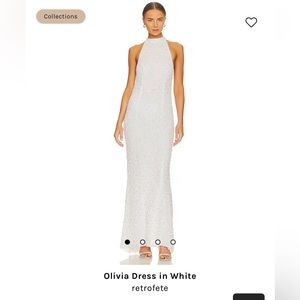 Retrofete Olivia dress in white size medium- worn once immediately dry cleaned